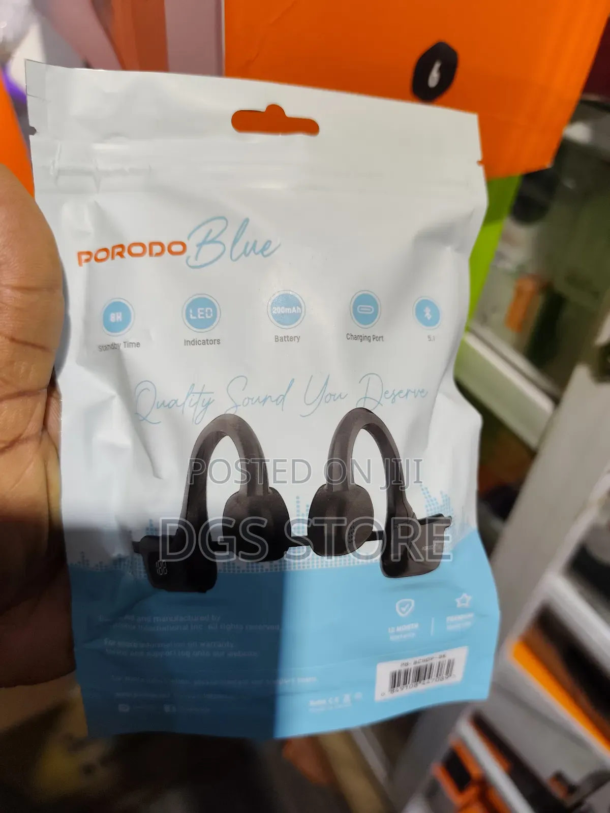 Porodo Blue Bone Conduction Wireless Headset