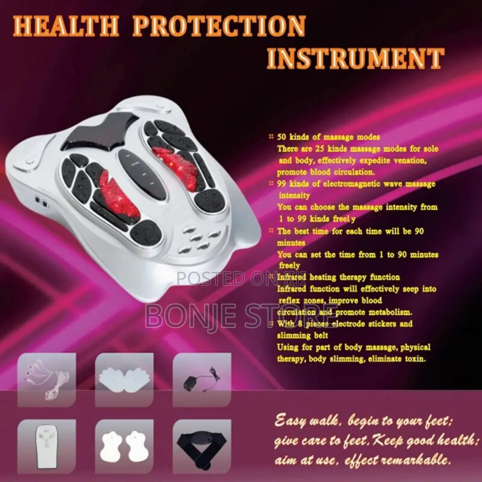 Electric Foot Massager Infrared Heat Low Frequency Blood Circulation