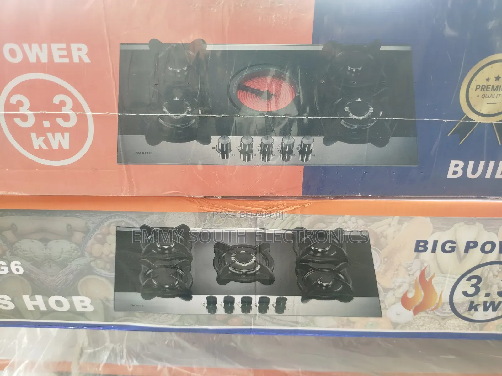 Image Built-in Gas & Electric Hob 4 Gas 1 Electric