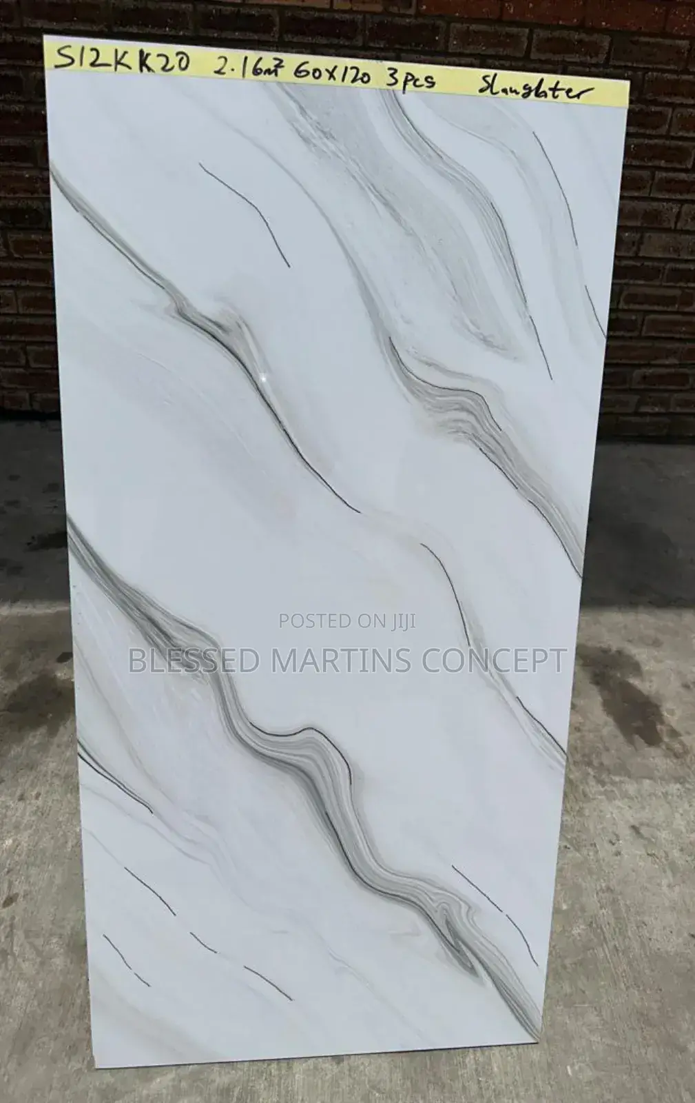 Pure Gold Engraved Stripe Carrara Design Floor Tiles.Size:60*120cm