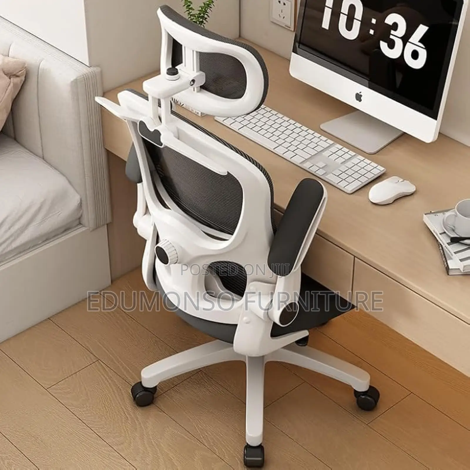 Ergonomic Office Chair for Waist Comfort, Adjustable Headrest