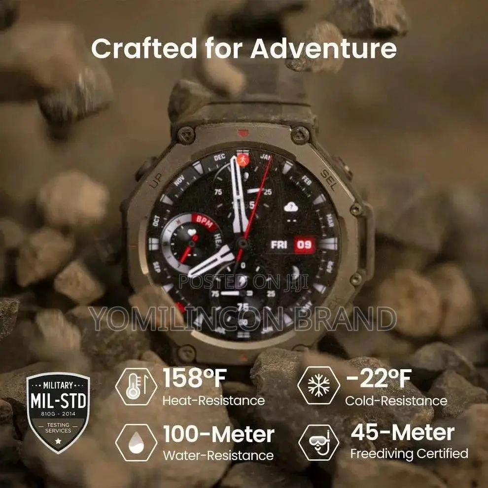 Amazfit T-rex 3 Rugged/Military Smart Watch 48mm, 27 Day - Lava
