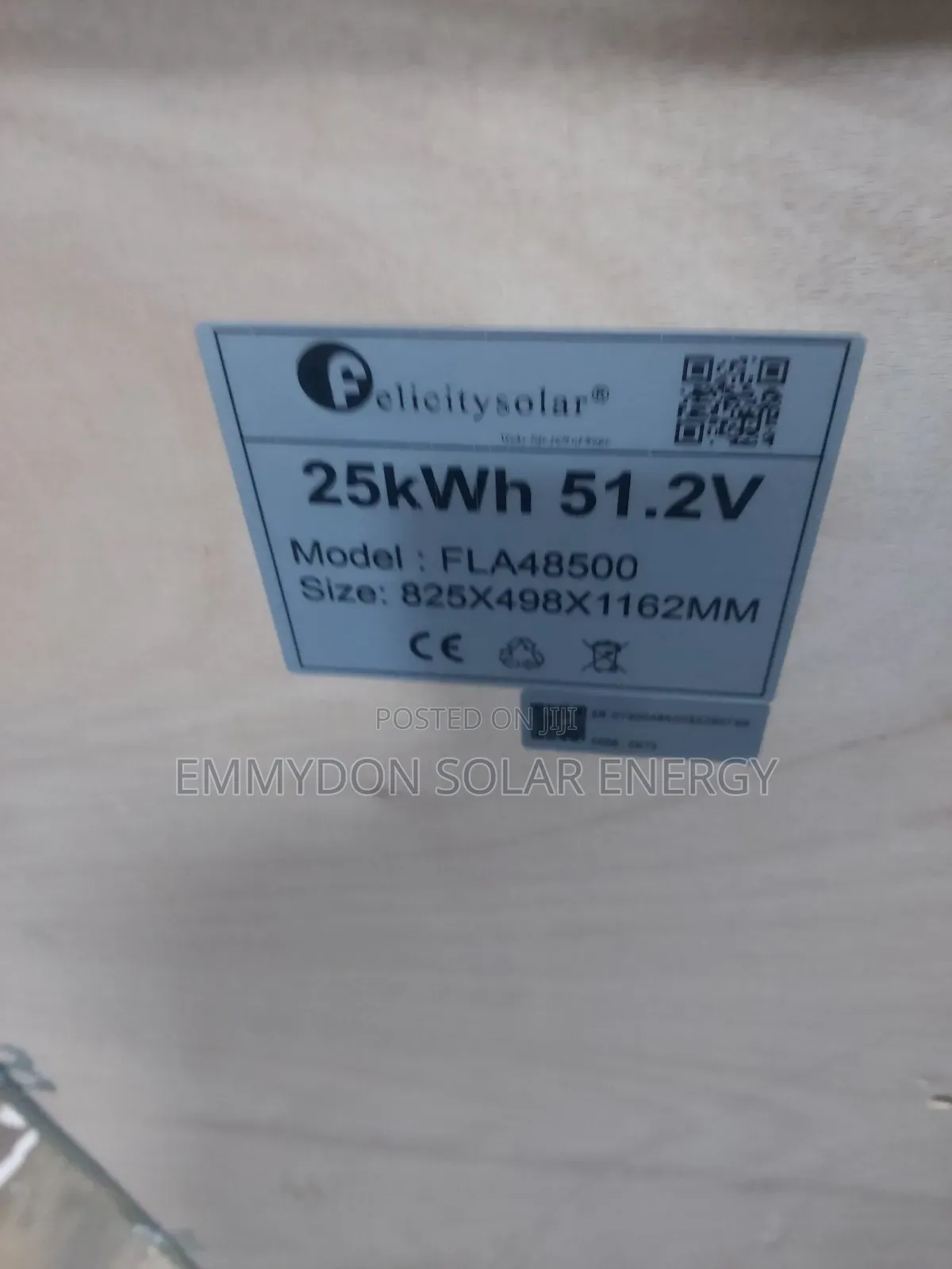 Felicity Lithium Iron Battery 25kwh