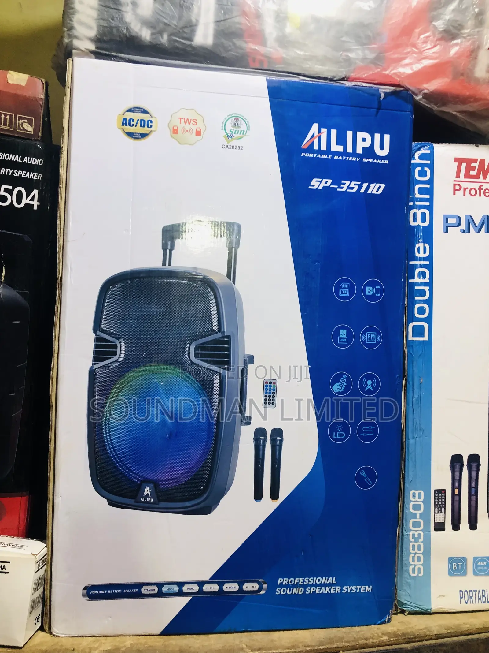Ailipu Multifunctional Rechargeable 15” Public Address System Speaker