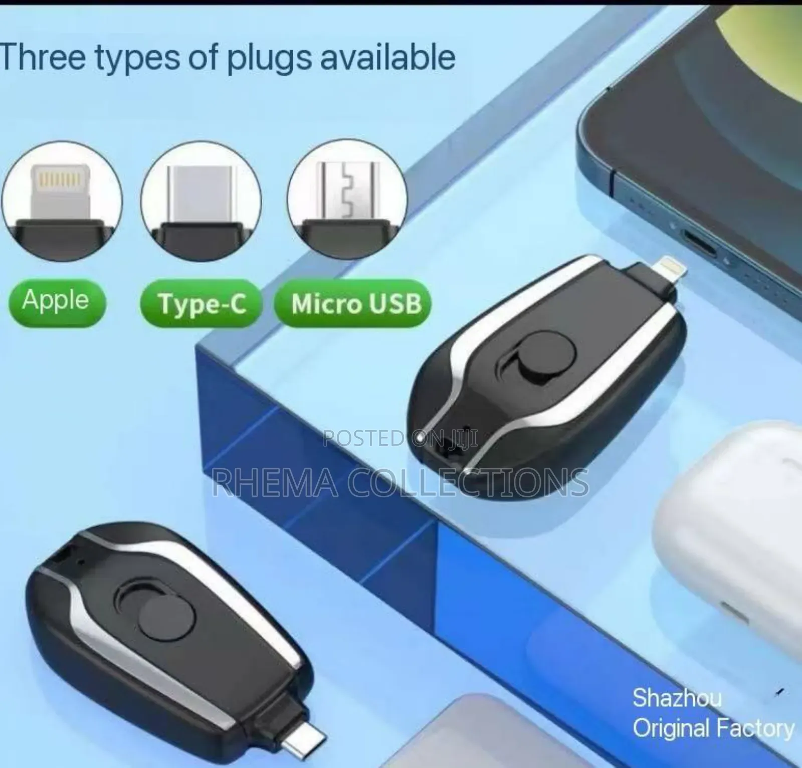Mini New Power Pod Keychain Emergency Charger