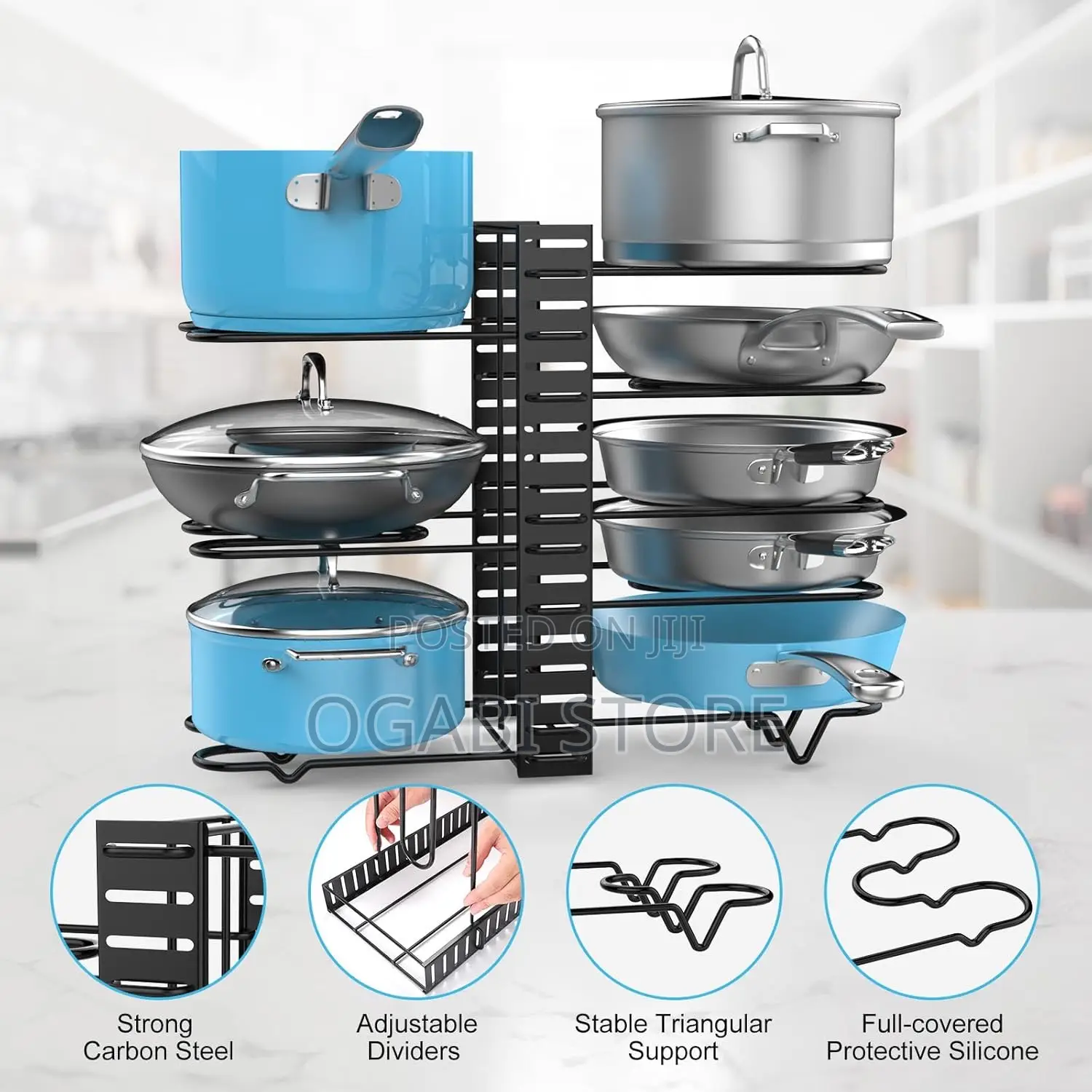 Pot Pan Organizer Rack