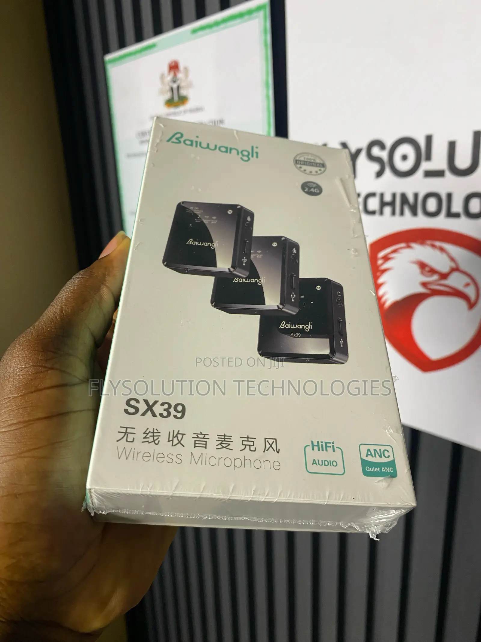 Baiwangli Sx39 Wireless Microphone With Active Noise Cancellation Anc