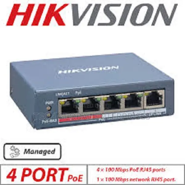 Hikvision Ds-3e1105p-Ei/M | 4 Port Fast Ethernet Smart Poe Switch