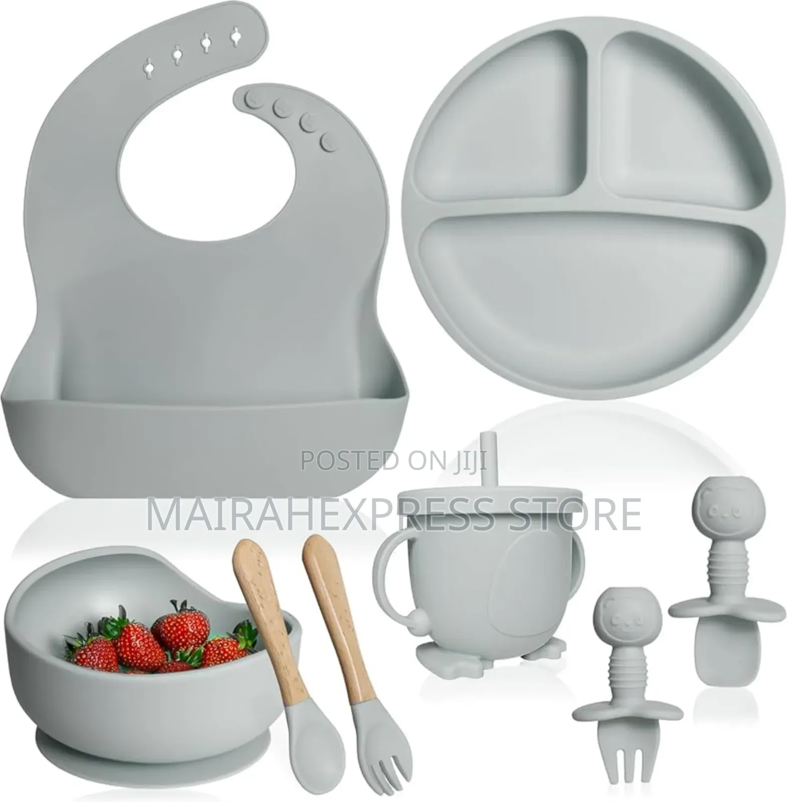 Silicone Baby Feeding Set (Microwave Oven Safe)