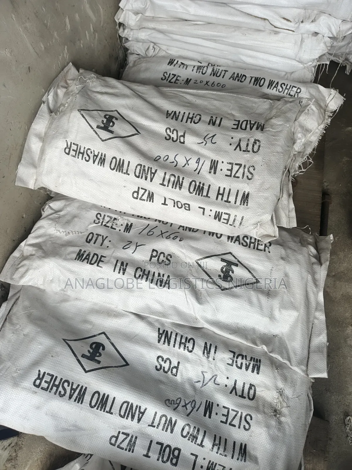 Hold Down Bolt/Nut (Anchor Bolt) M16x500mm Length