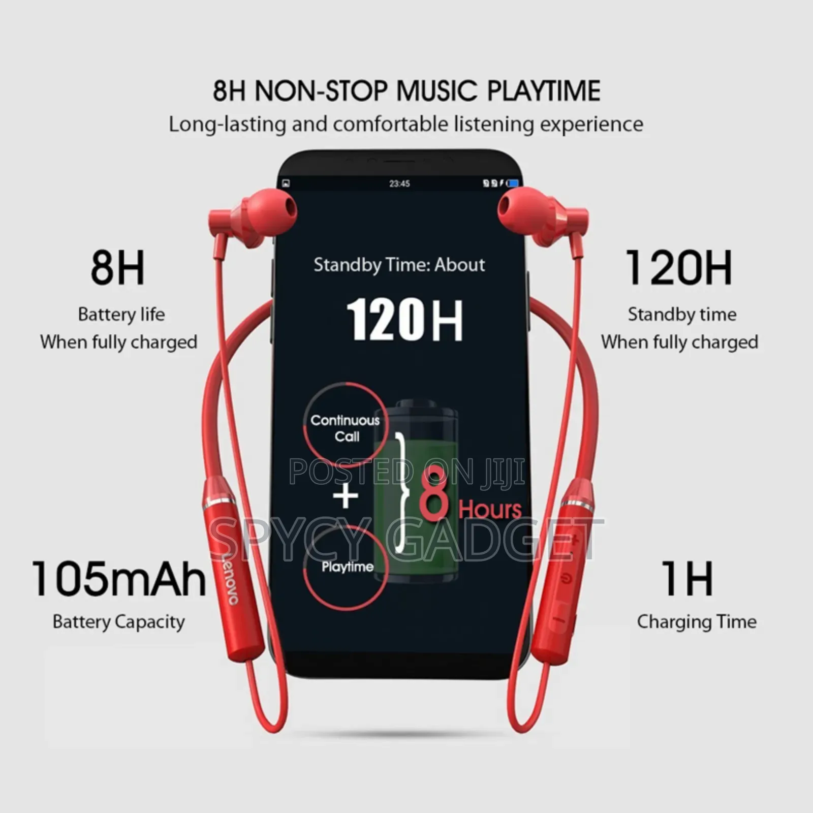 Lenovo Wireless Bluetooth Neckband Headphone