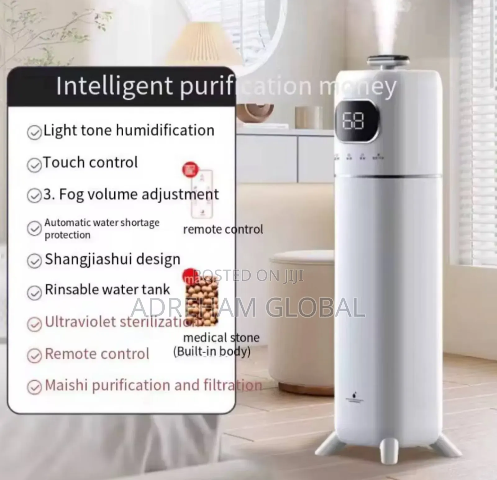 8l Humidifier Home Silent Bedroom Sprayer Heavy Floor Remote Control