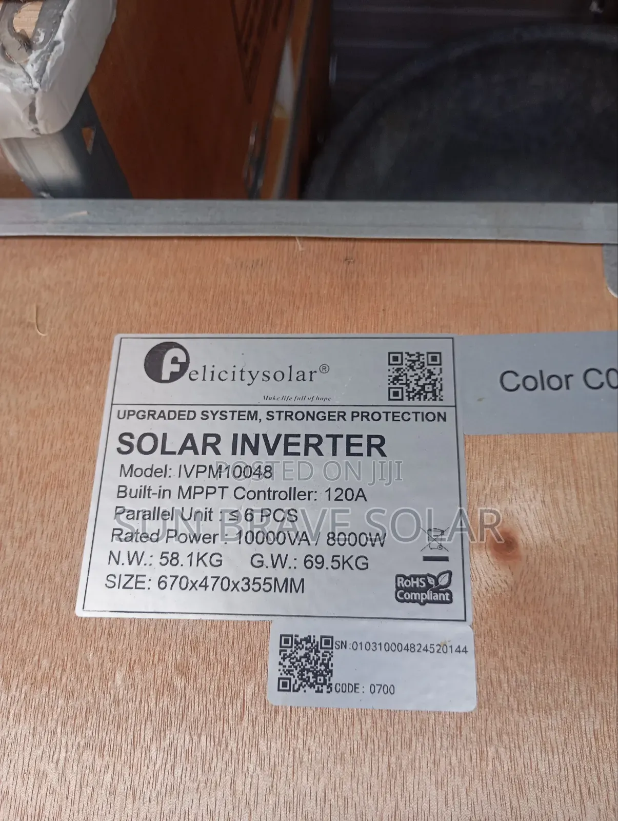 10kwh Felicity Hybrid Inverter Coming With 120ah Charge Controller