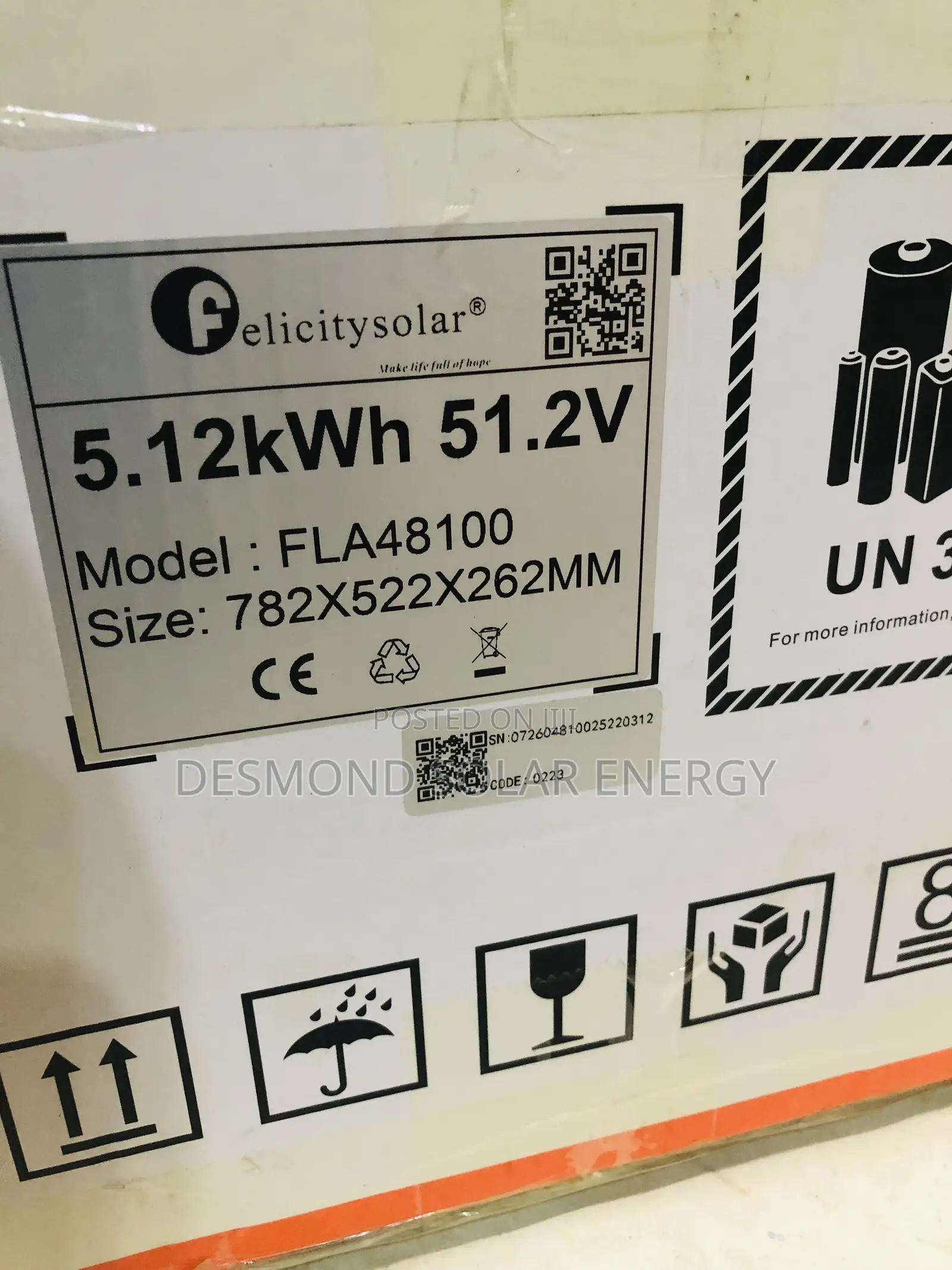 5.12kwh 51.2v Felicity Lithium Batteries Very Much Available Now