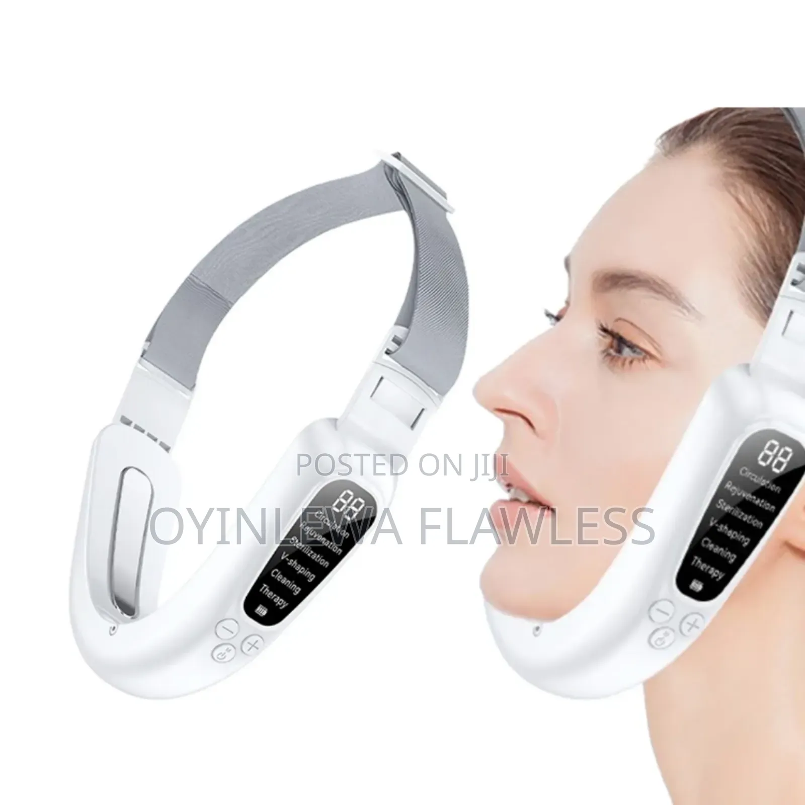 V Sculpt Double Chin Microcurrent Heating Vibration Facial Lift Belt