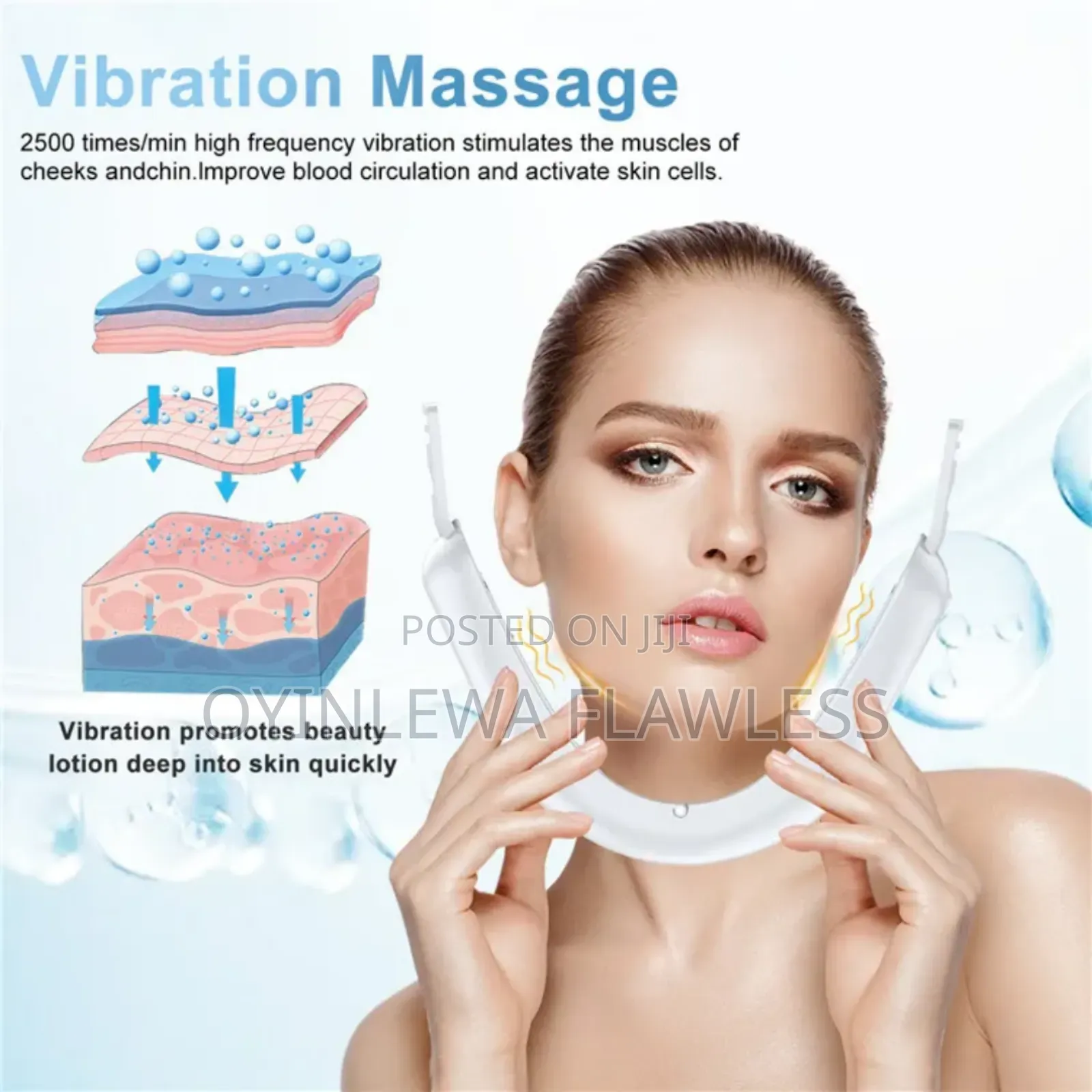 V Sculpt Double Chin Microcurrent Heating Vibration Facial Lift Belt