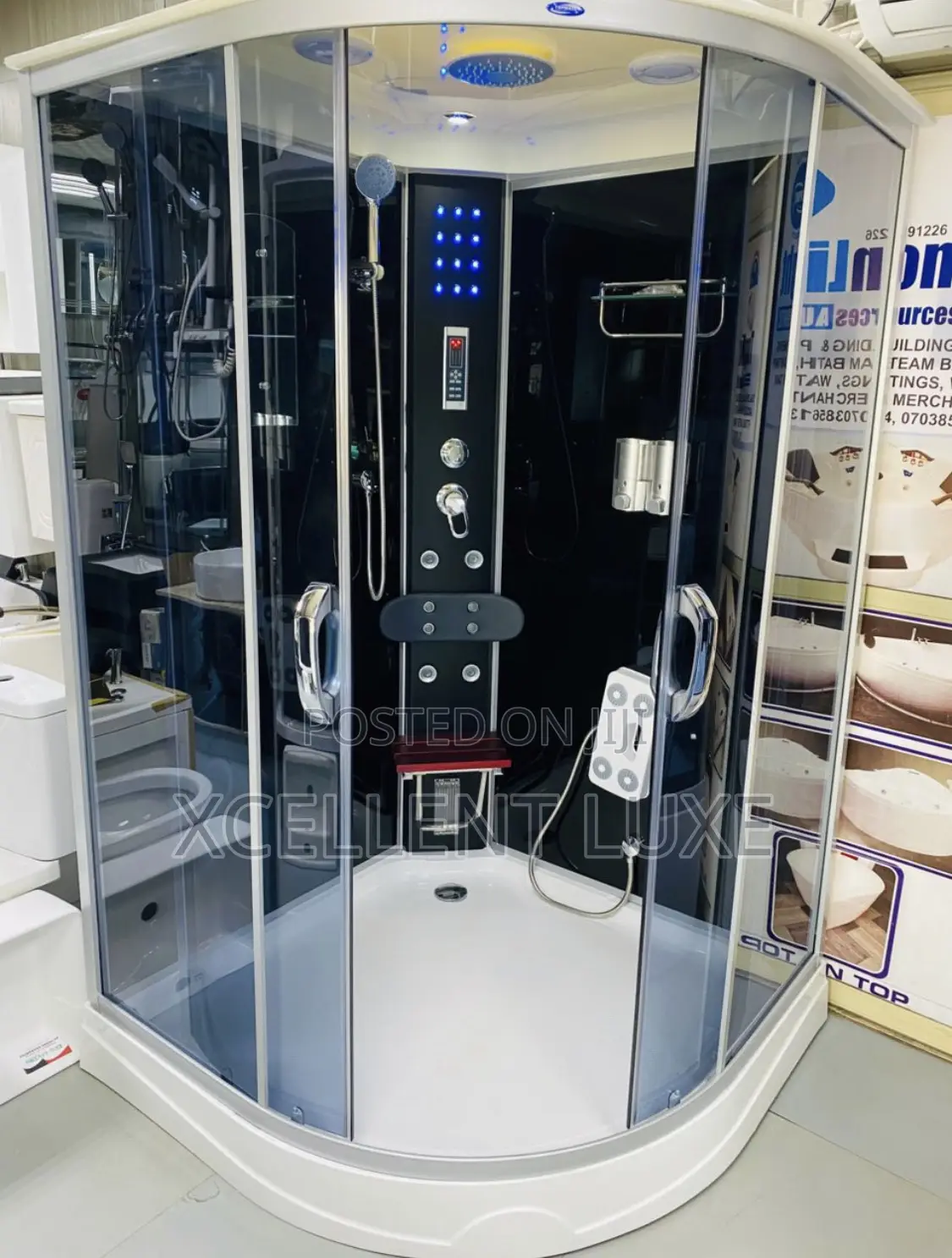 Spa Steam Shower Room With Bluetooth 100 By 100cm