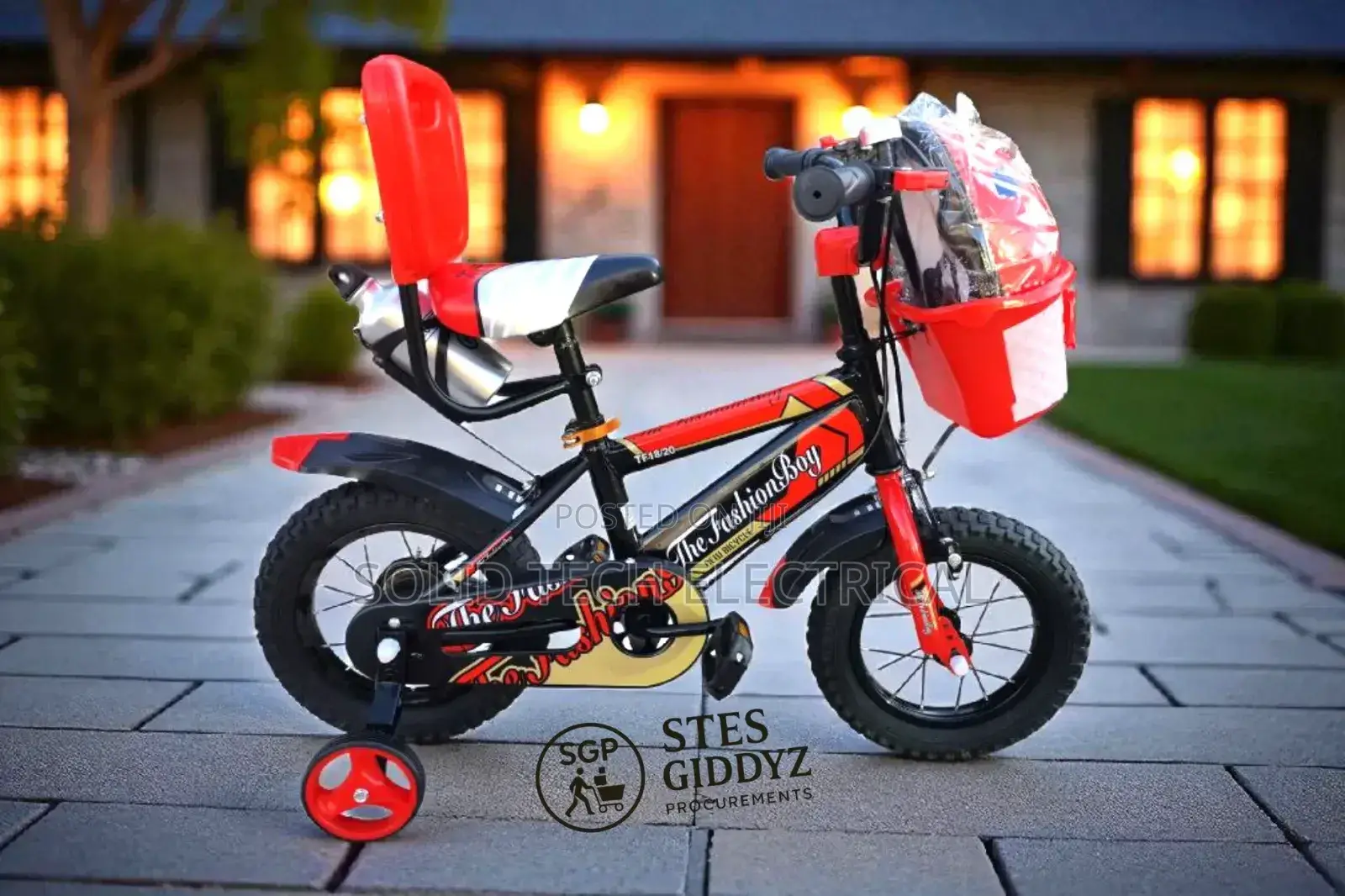 Size 14 Children Bicycle With Basket and Helmet for Safety