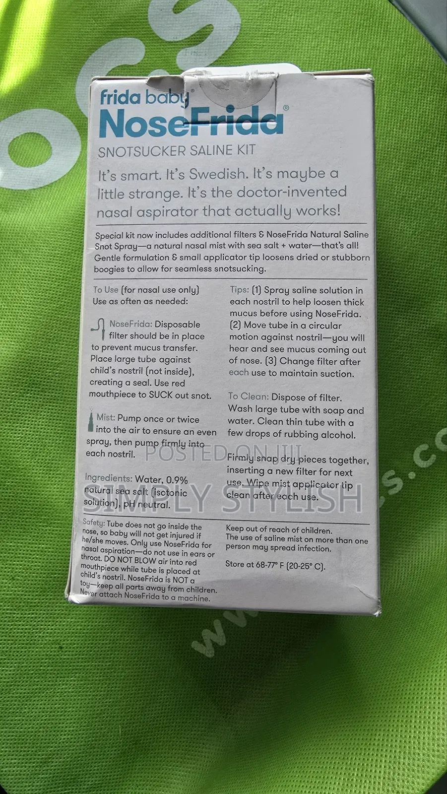 Frida Baby Nosefrida Snotsucker Saline Kit