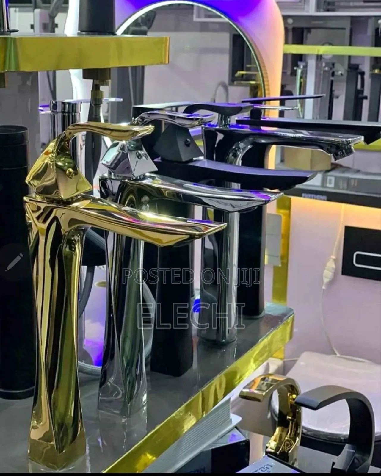 Long Basin Mixer Tap Cabinet Mixer Tap Gold Black