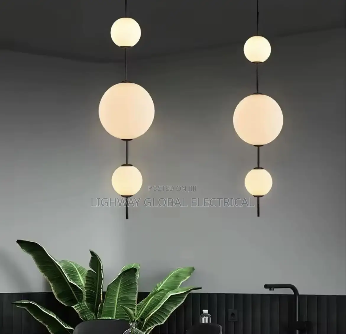 Modern Led White Ball Dropping Light
