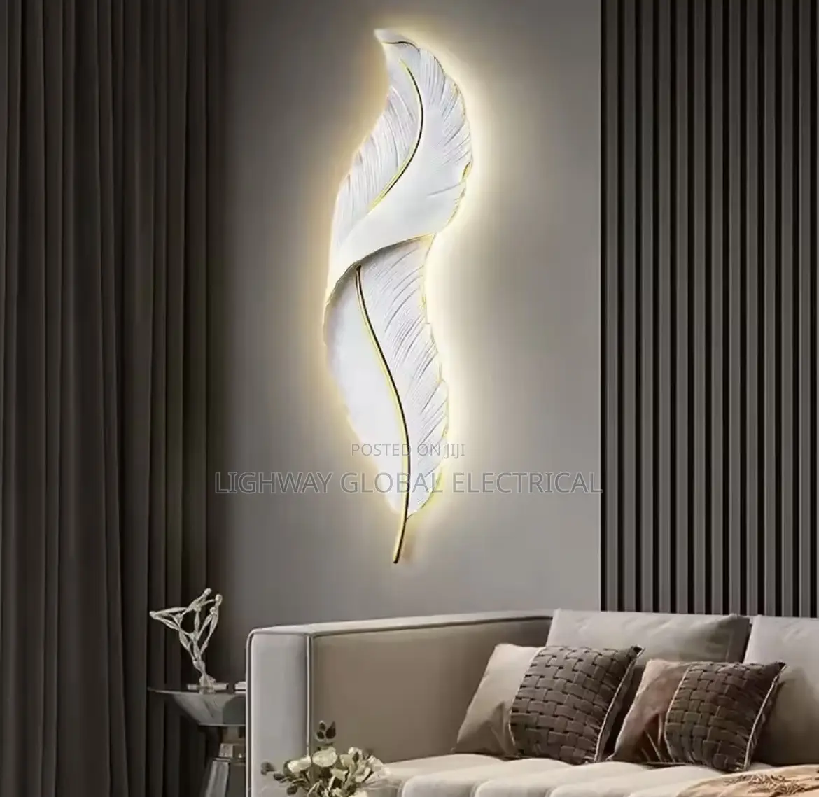 Modern Nordic Creative Feather Led Light