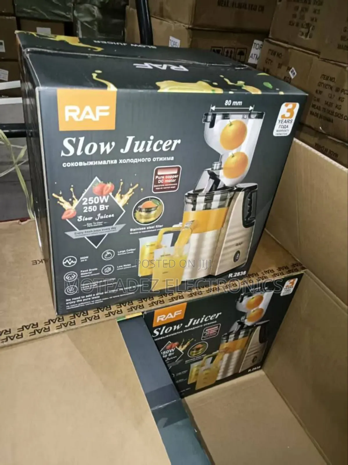 Raf 150w High Performance Slow Juicer With Large Caliber/Cup
