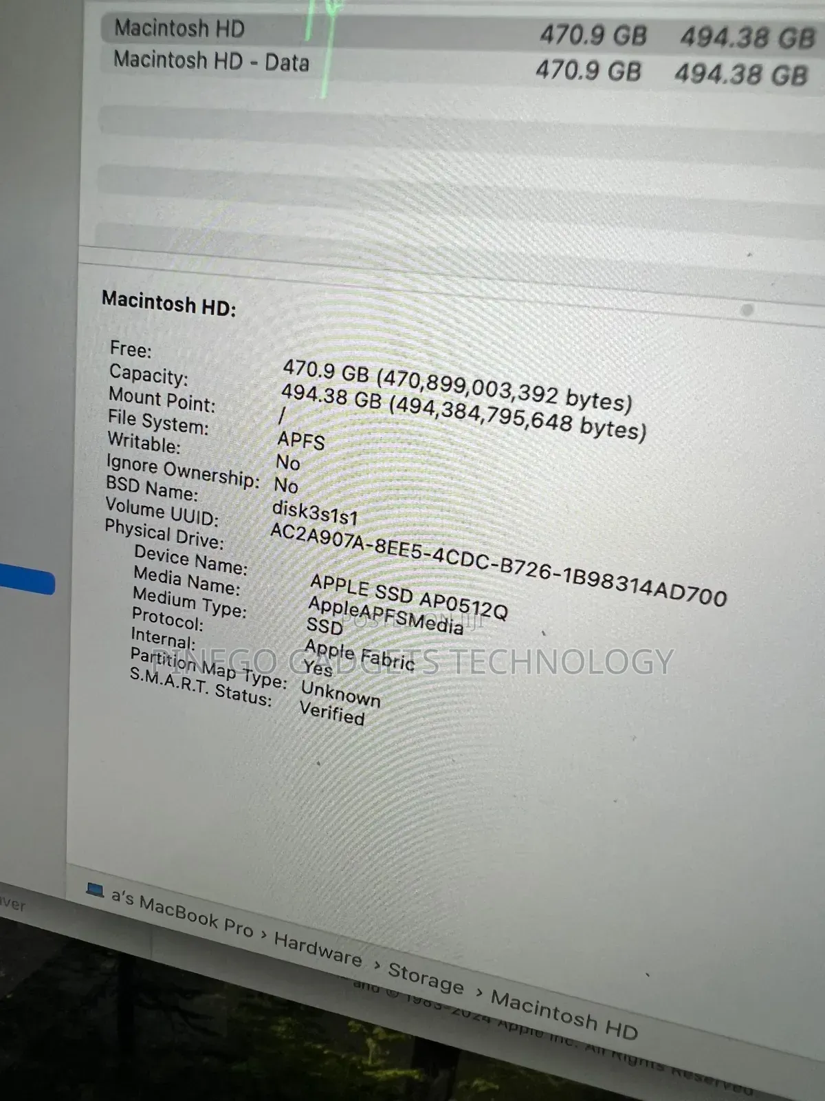 Laptop Apple MacBook Pro 2020 M1 16GB Apple M1 SSD 512GB