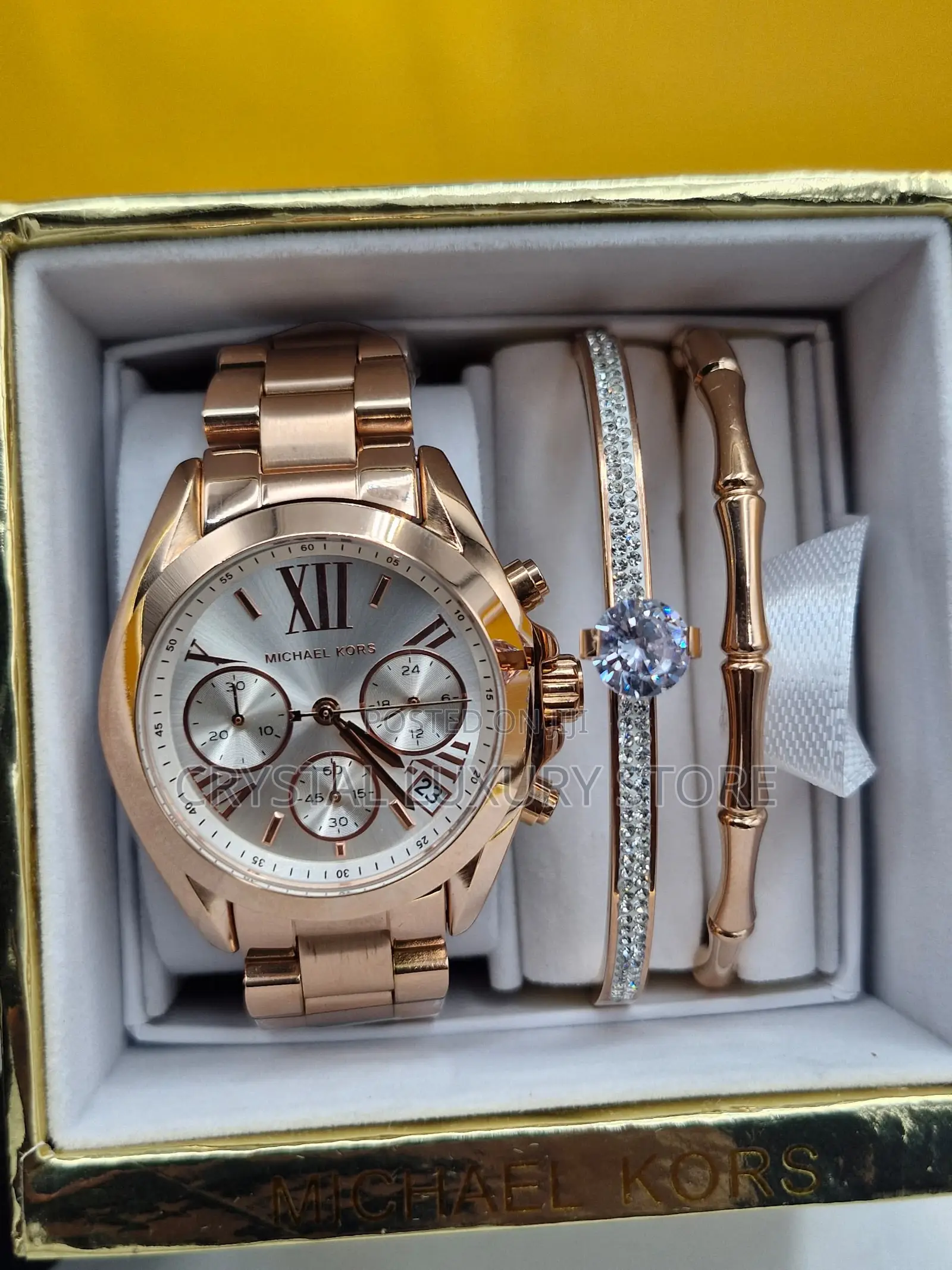 Micheal Kors Quality Luxury Men Chain Strap Wristwatch