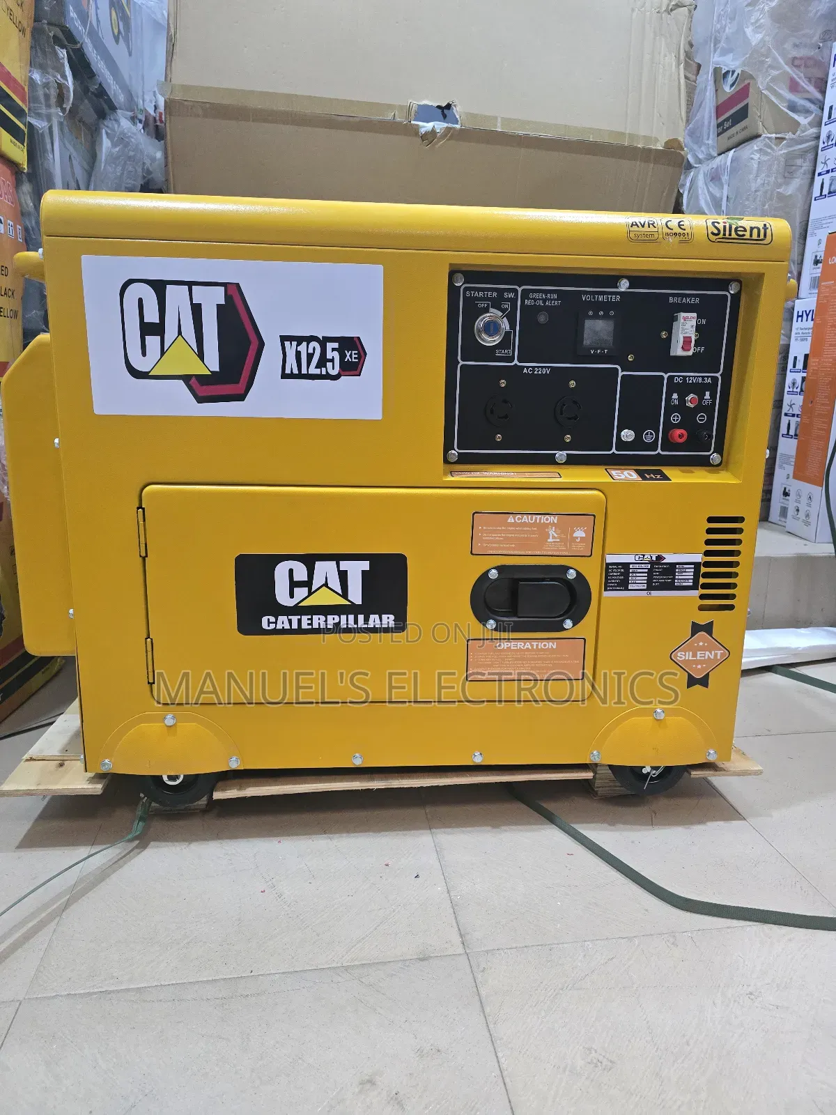 Brand New Cat Diesel Soundproof Generator 10.5kva 100% Copper Coil