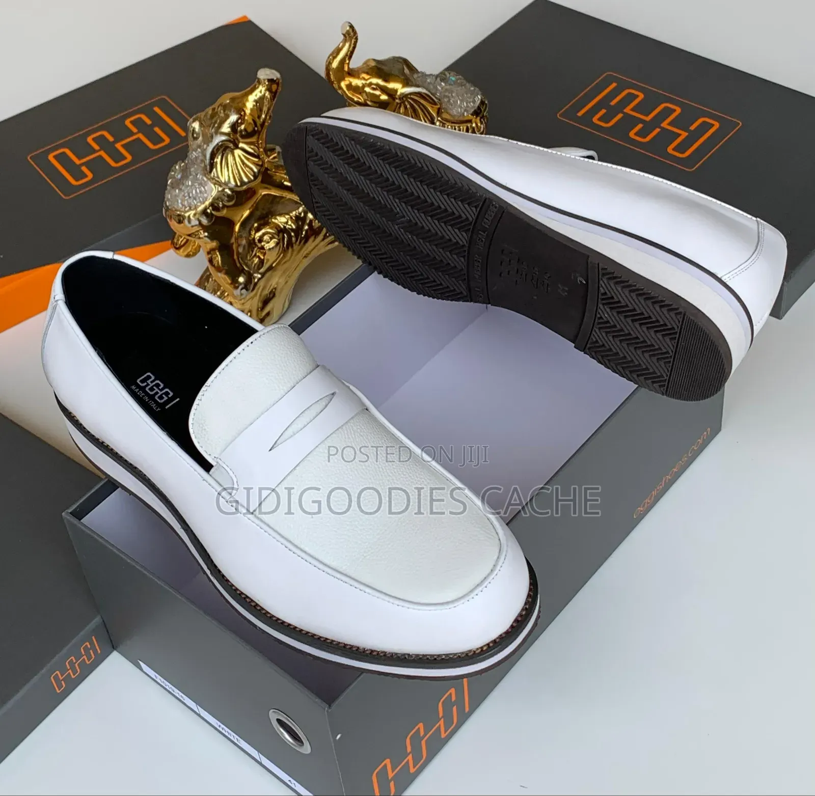Oggi Penny Loafers Black/White Size 40-46