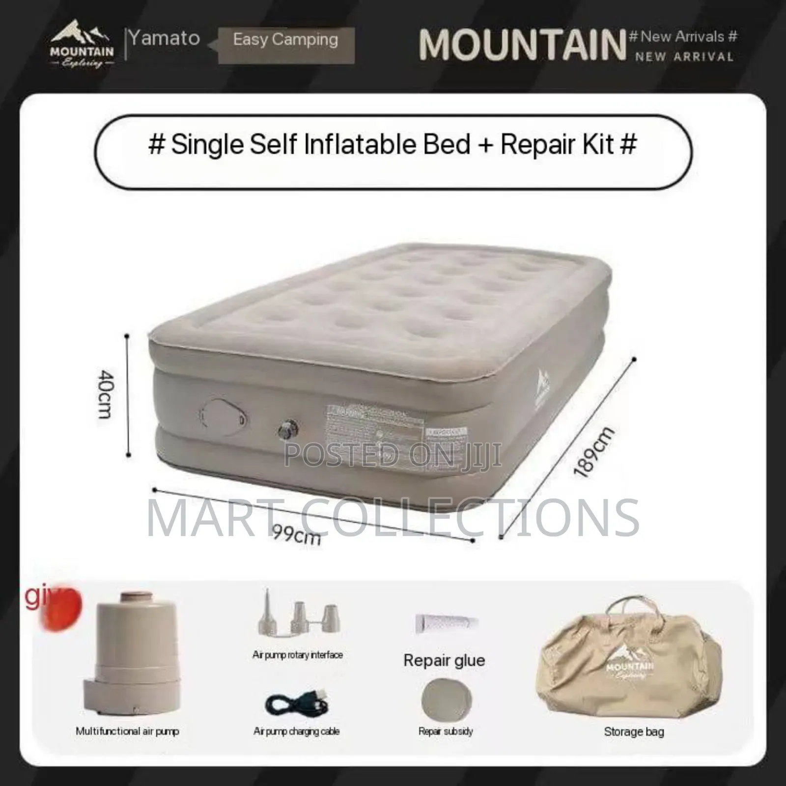 Mountain Exploring Automatic Self-Inflatable Mattress/Bed + Repair Kit