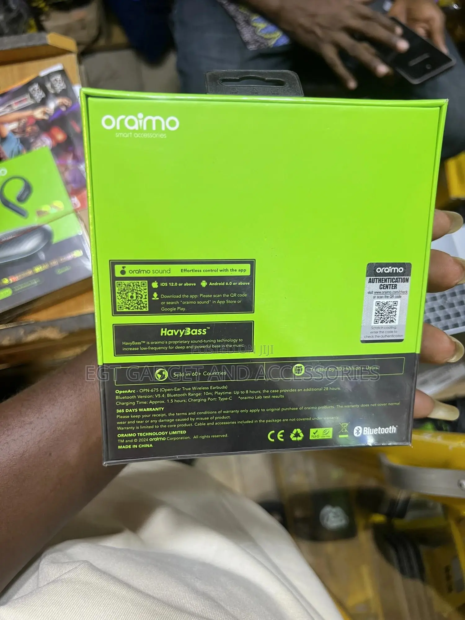 Oraimo Openarc Open-Ear True Wireless Earbuds (Opn-675).