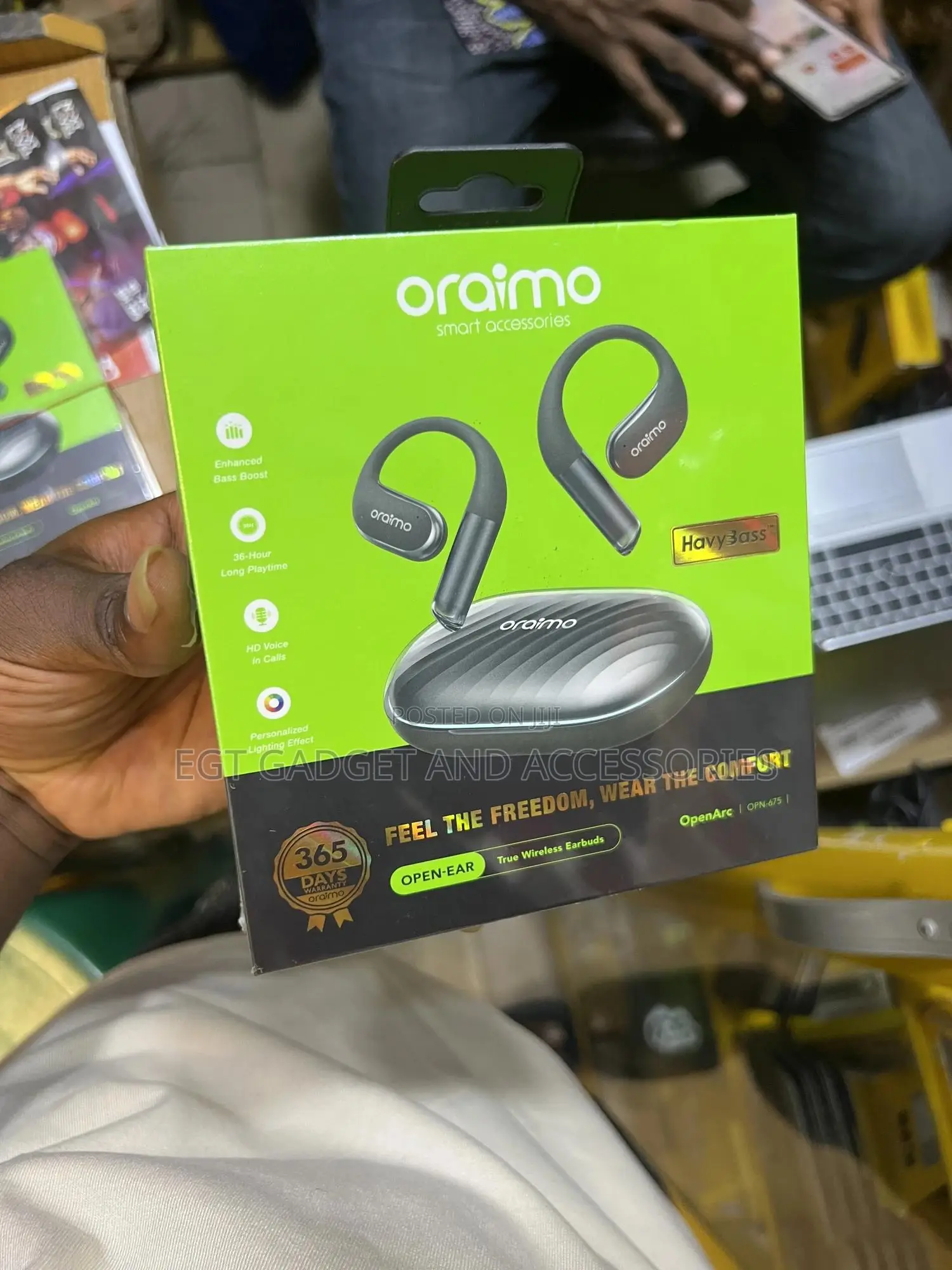 Oraimo Openarc Open-Ear True Wireless Earbuds (Opn-675).
