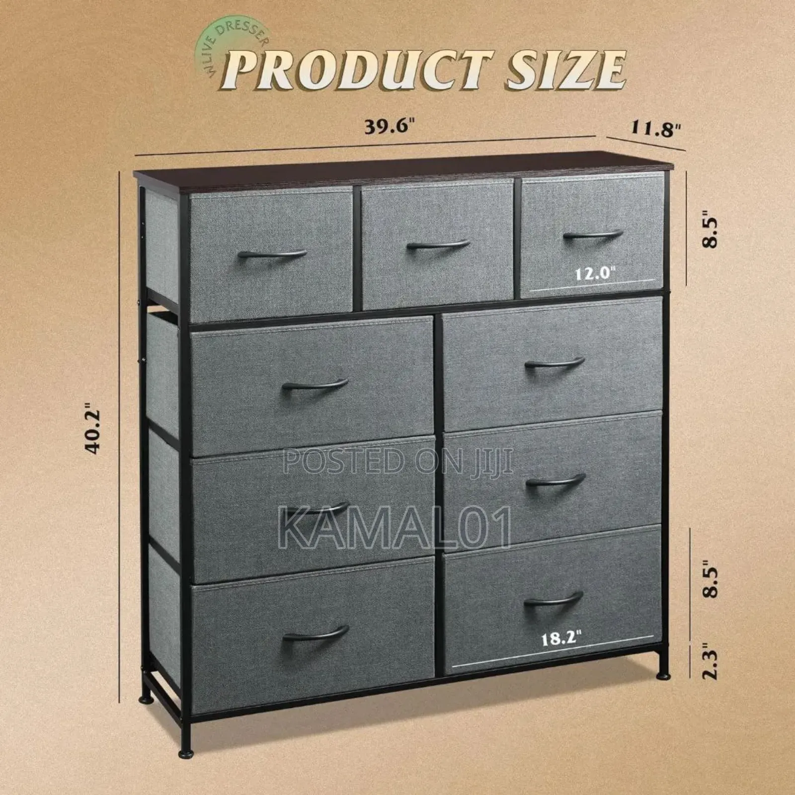 Fabric Chest Drawer 9 Drawer Storage Organizer