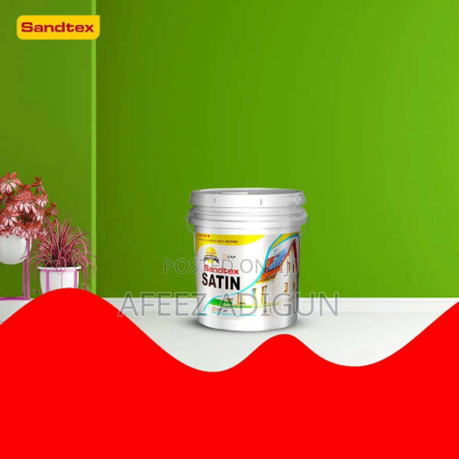 Sandtex Satin White 20l (High Sheen With Mild Washable Features)