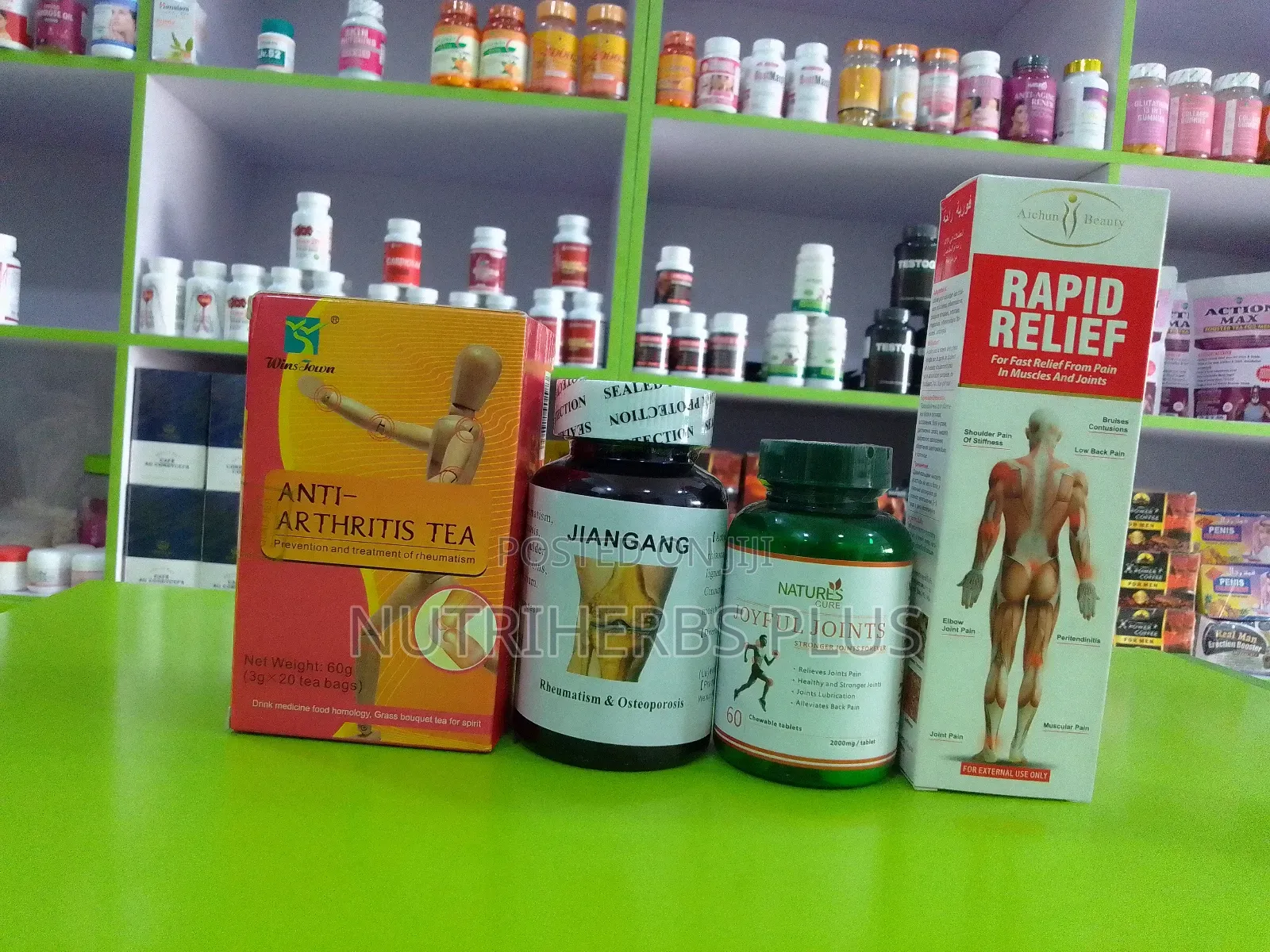 Anti Arthritis Tea+Jiangang+Joyful Joint+Rapid Relief:For Arthritis