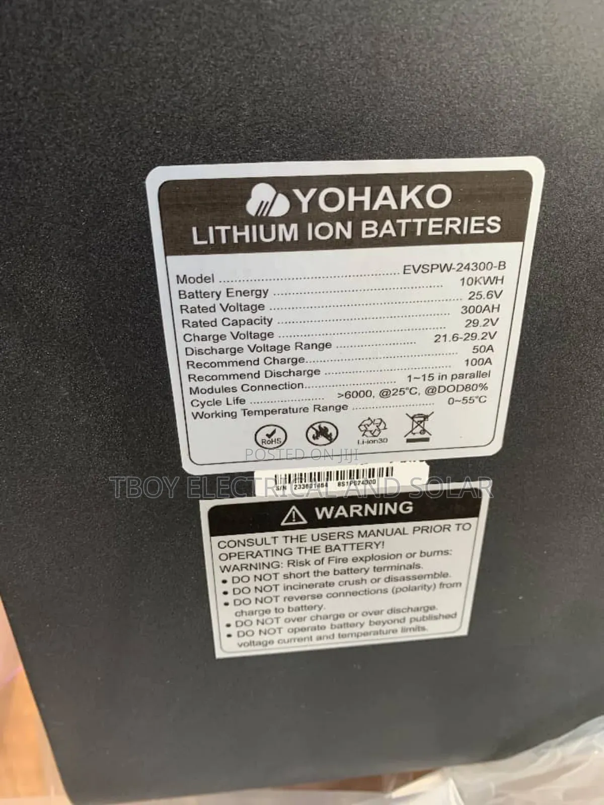 Yohako 10kwh Lithium Battery