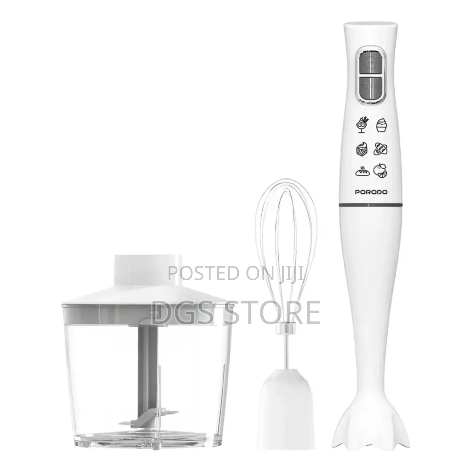 Porodo Lfs117 Powerful Hand Blender Food Chopper Whisker
