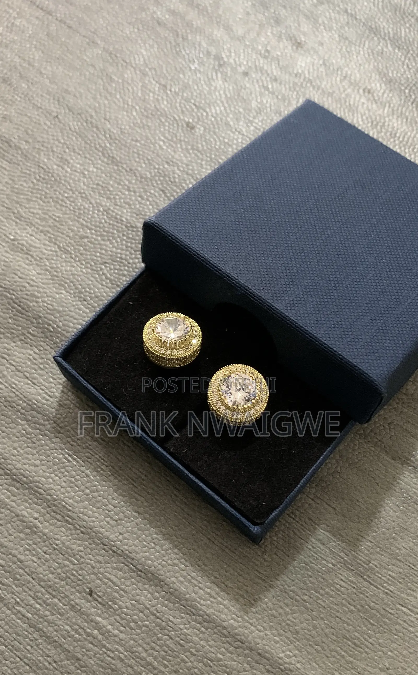 12mm Zirconia Iced Out Studs(Available in Gold/Silver)