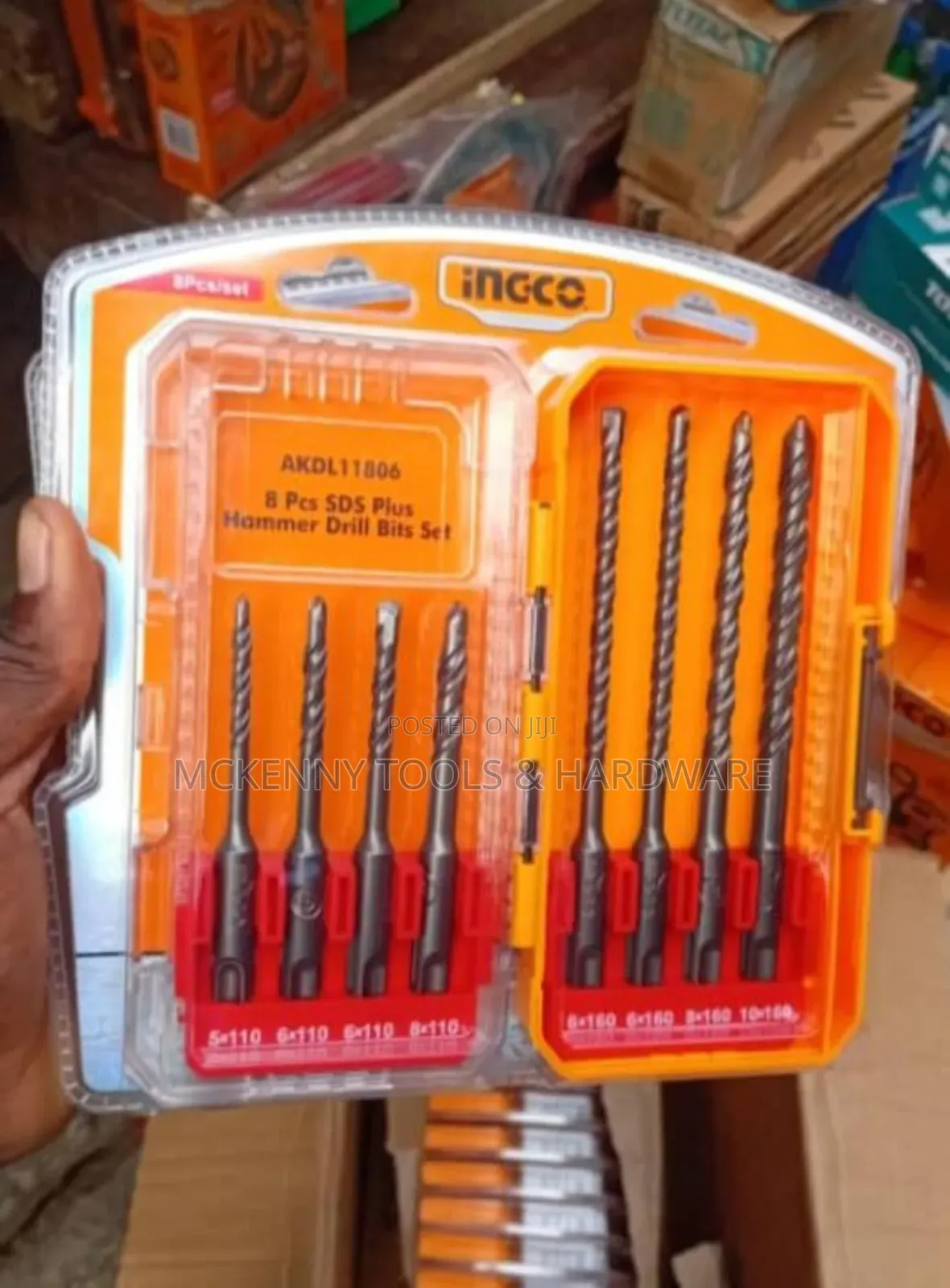 Ingco Akdl11806 8 PCS SDS Plus Hammer Drill Bits Set.