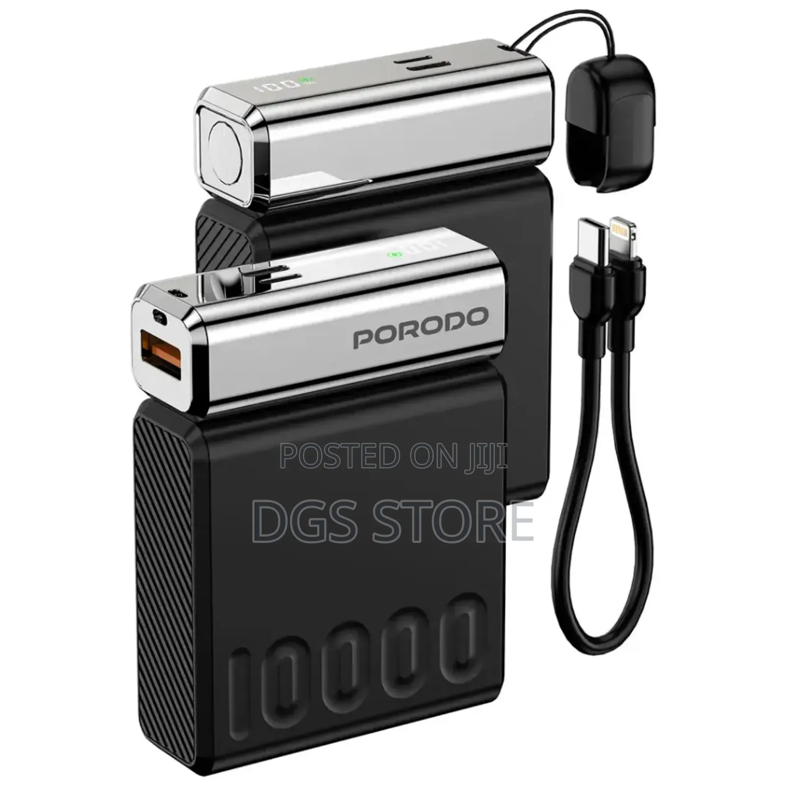 Porodo Chrome Volt 10,000mah Power Bank Led Digital Display