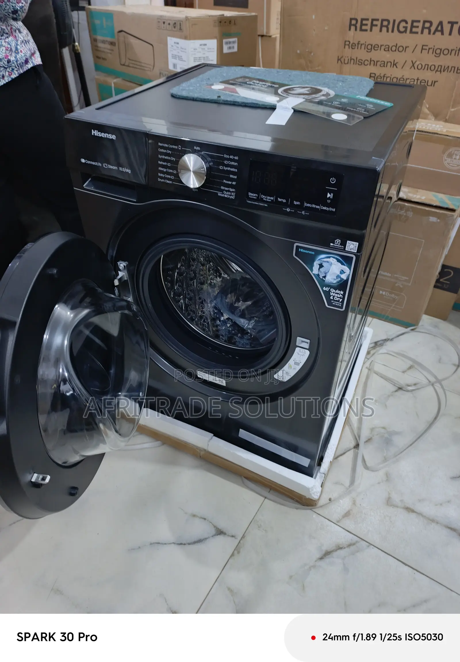 Hisense Inverter Washer-Dryer 10.5 Kg With Steam Smart Connect