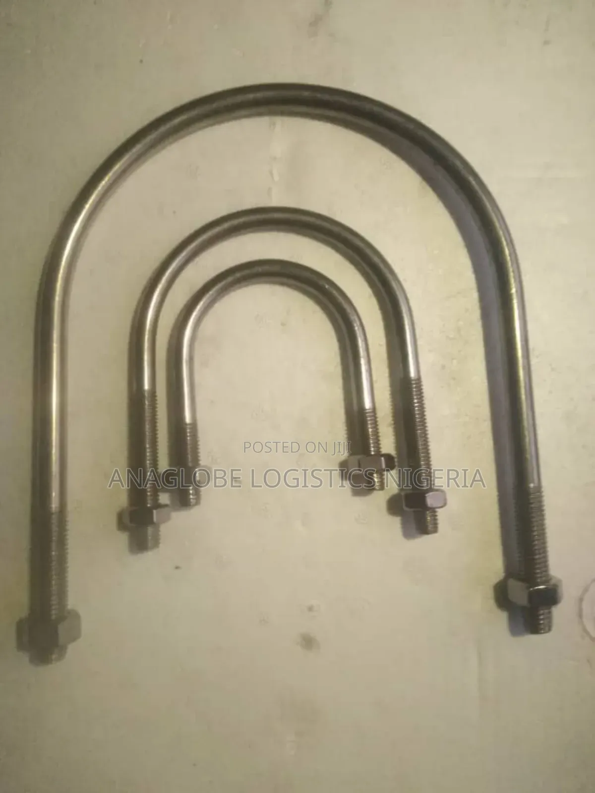 Stainless Steel U-Bolt and Nut 4"X10mm Thick. Other Sizes Available