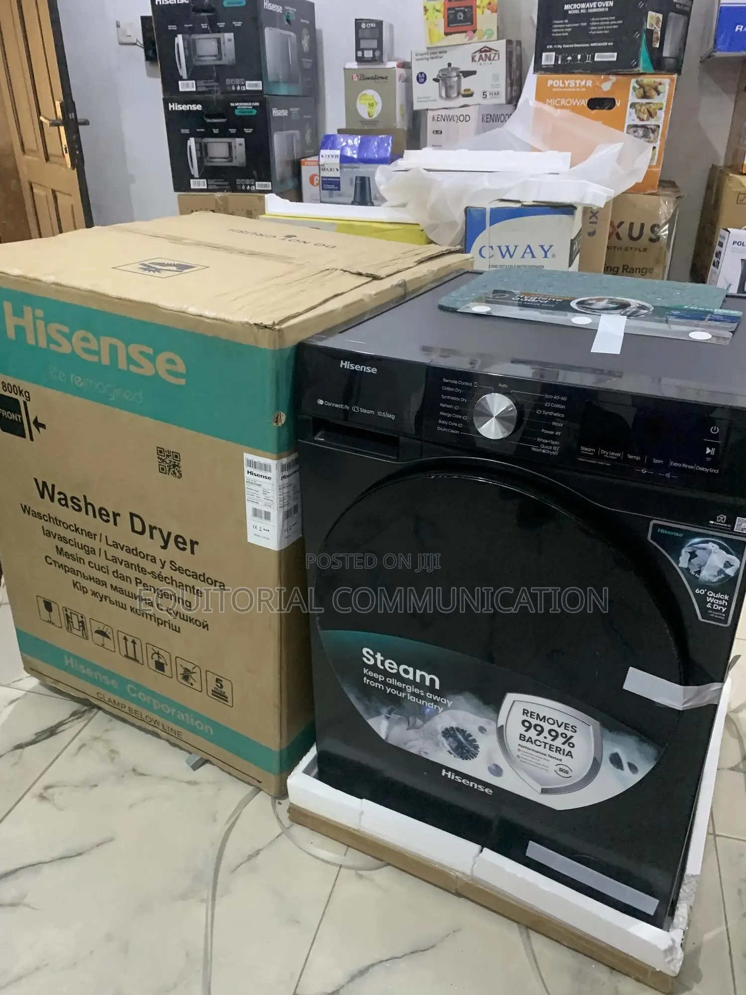 Hisense Wd3s1043bt Front Load Washer Dryer – 1400rpm, Steam