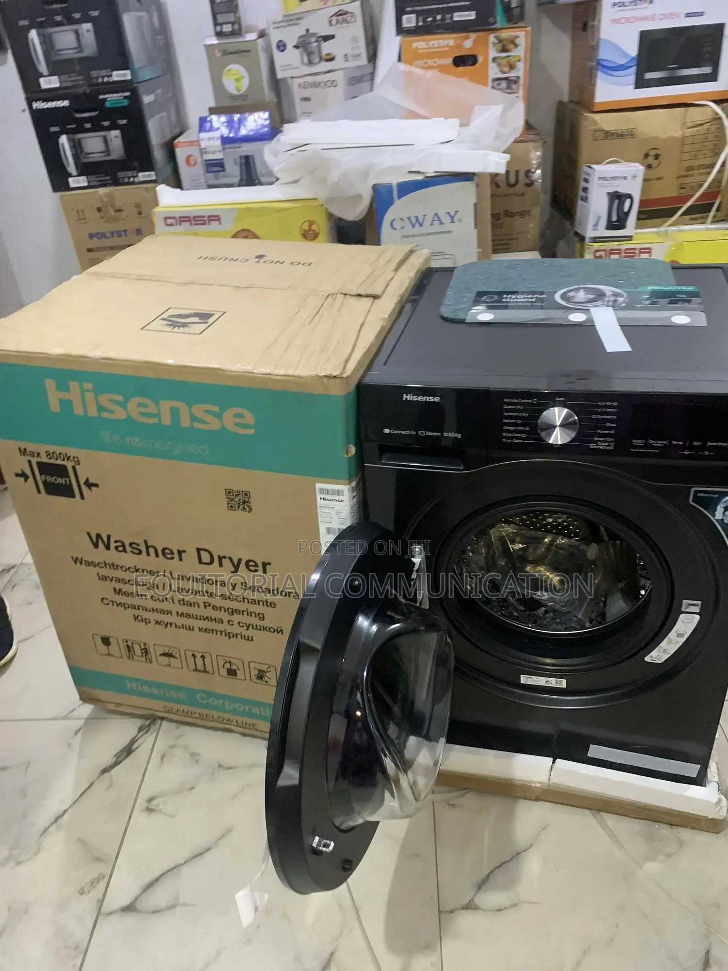 Hisense 10.5kgwasher 6kg Dryer Combo– Steam Care, Jet Wash, Drum Clean