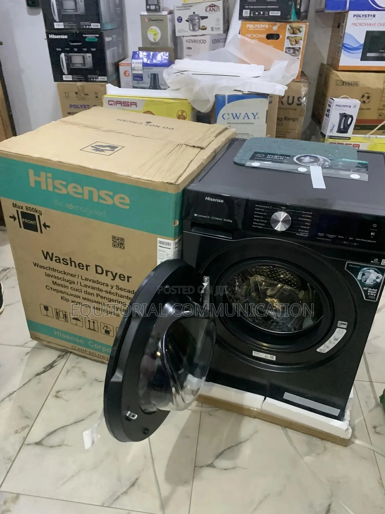 Hisense 10.5kgwasher 6kg Dryer Combo– Steam Care, Jet Wash, Drum Clean