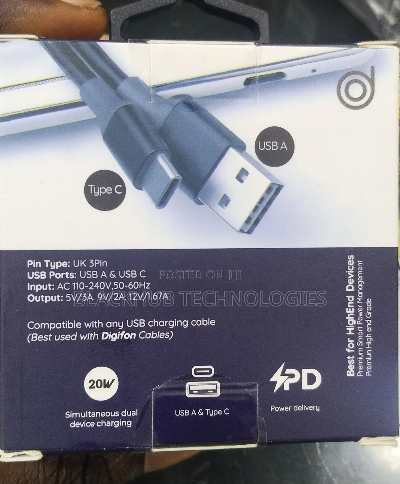 Digifon Cheetah 2 Fast 20w Charger Head Only