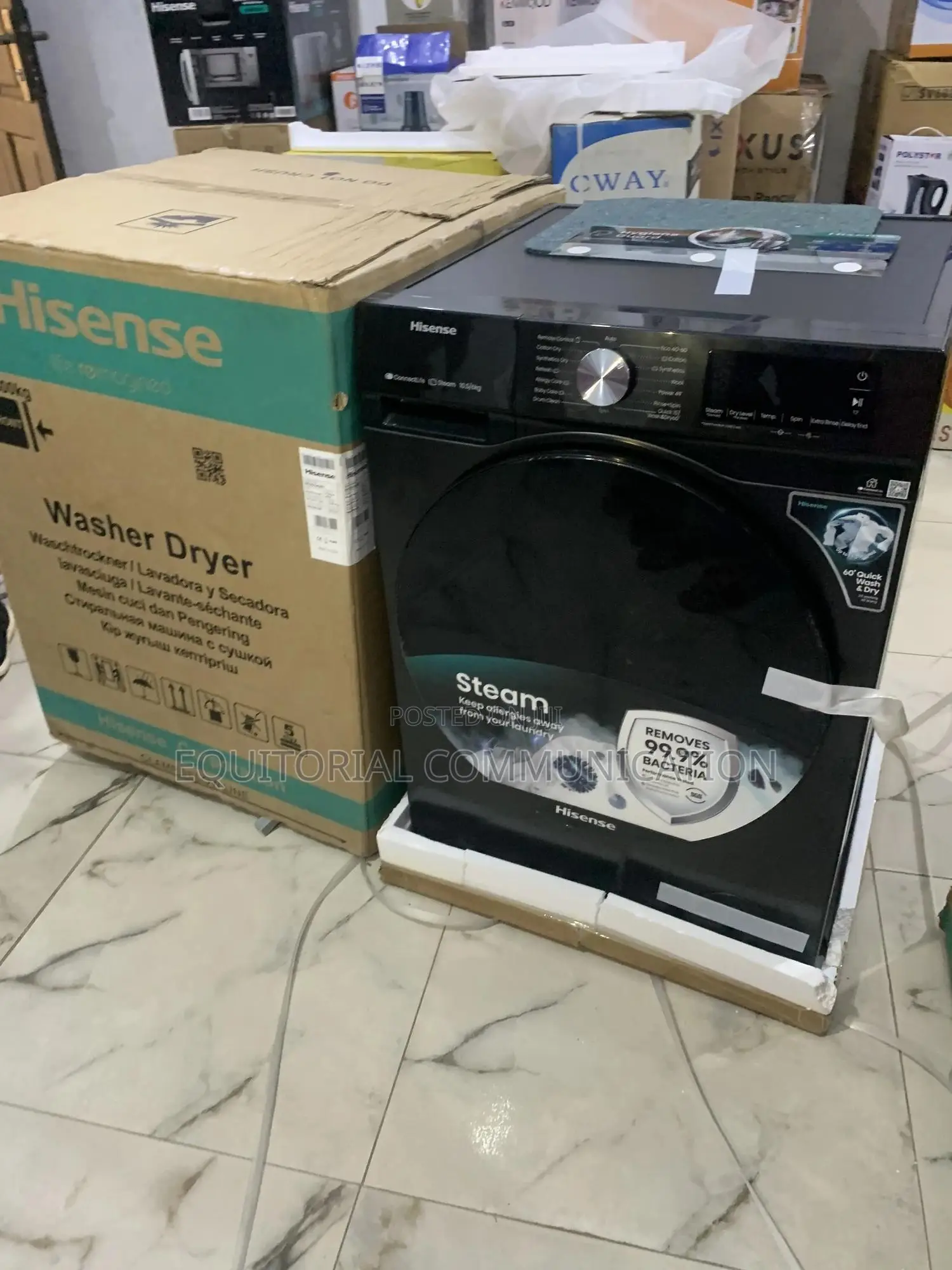 Hisense 10.5/6kg Washer Dryer With Steam, Child Lock, and Drum Clean