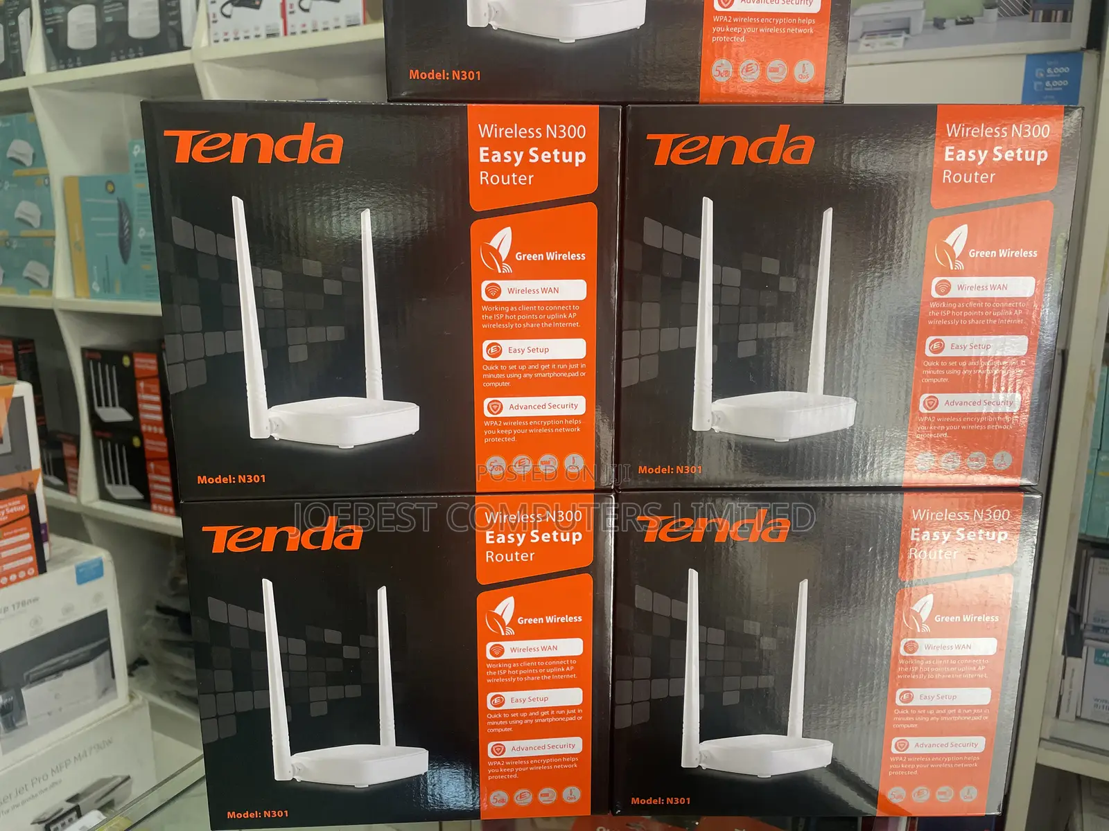 Tenda Wireless Router N301 4/1 Router/Extender/Access Point